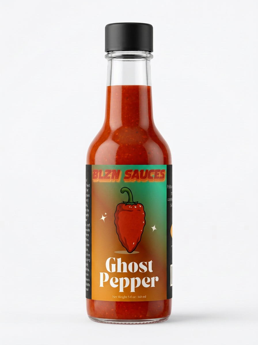Ghost Pepper — bottle mockup based on its original label