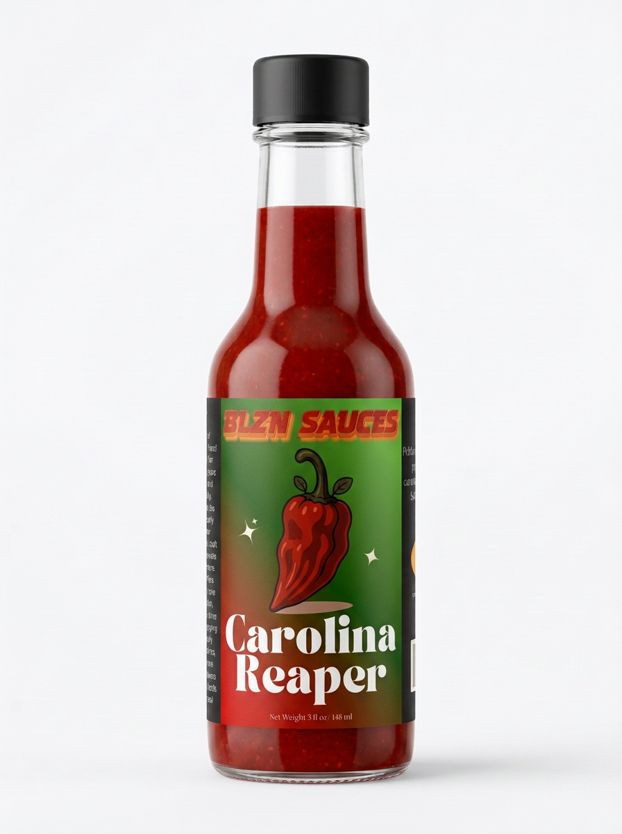 Carolina Reaper — bottle mockup based on its original label